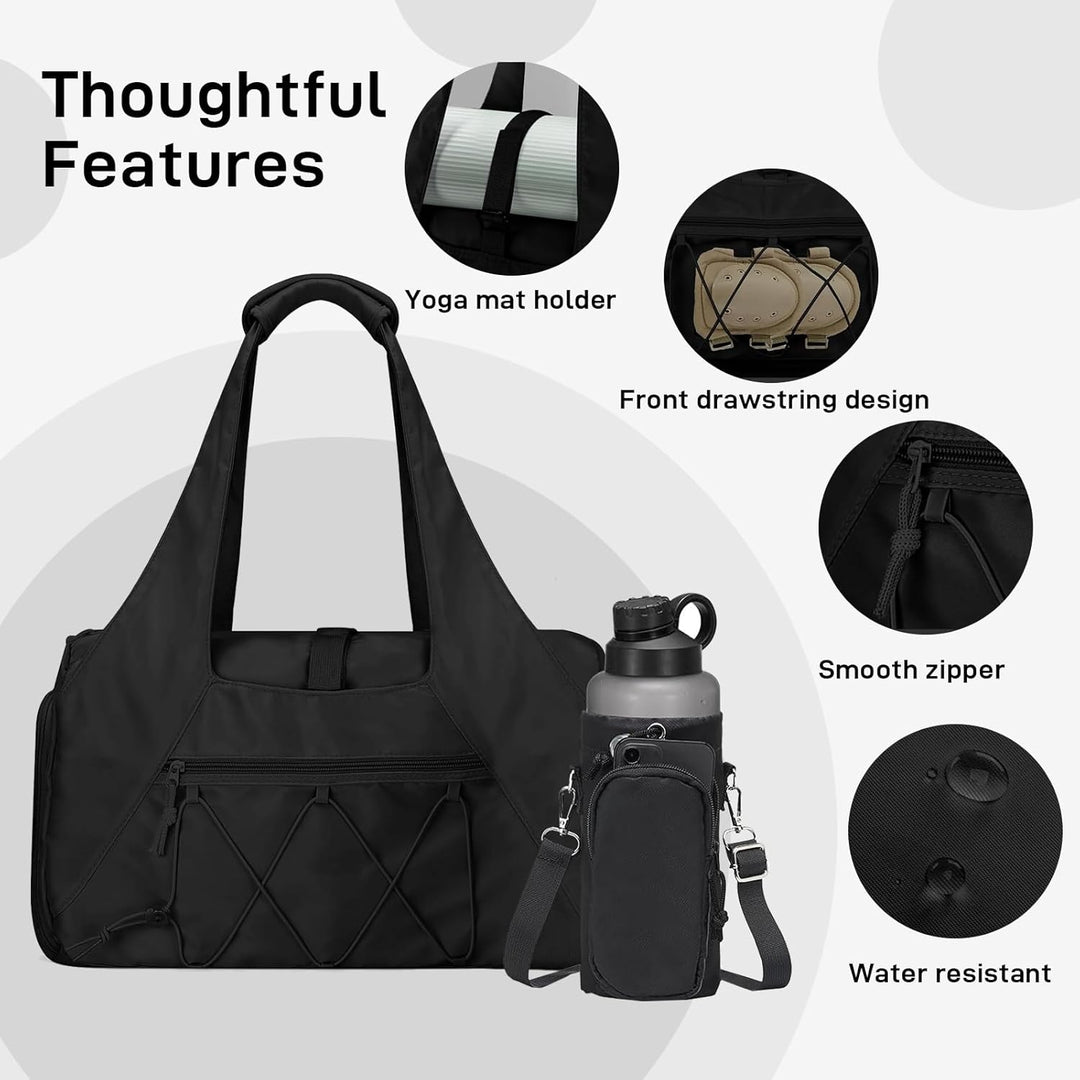 Sporttasche Damen - Sporttasche mit Schuhfach und Nassfach - Gym Tasche Leicht Wasserabweisend - Rei