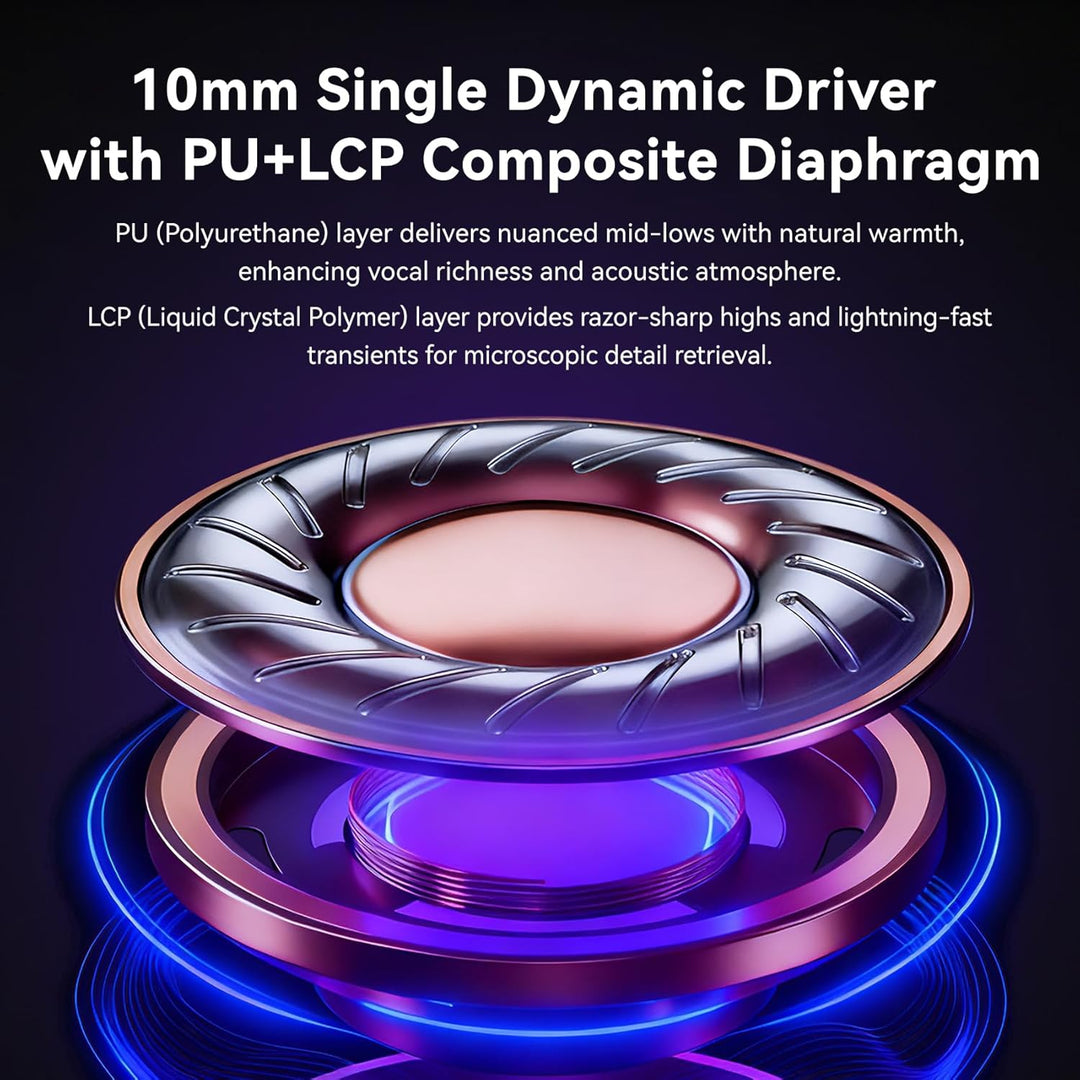 Yinyoo KBEAR Venus Kabel-Gaming-Kopfhörer mit Dynamischer RGB-Beleuchtung, 10 mm Treiber, USB-C IEM