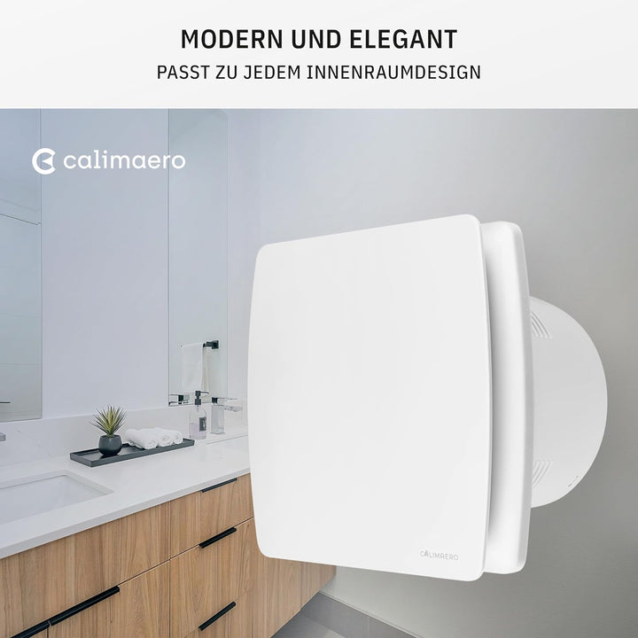 BREEZE Badlüfter 150mm Mit Nachlauf Und Rückstauklappe, Badlüfter Mit Feuchtigkeitssensor, Energieef