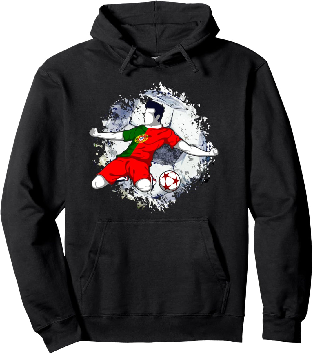 Portugal Fussball Portugiesische Nationalflagge Soccer Lovers Pullover Hoodie