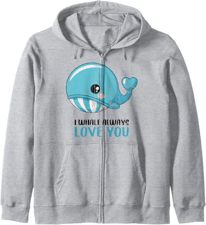 Lustiges Niedliche Wale Design für Ihn Sie Valentinstag Kapuzenjacke