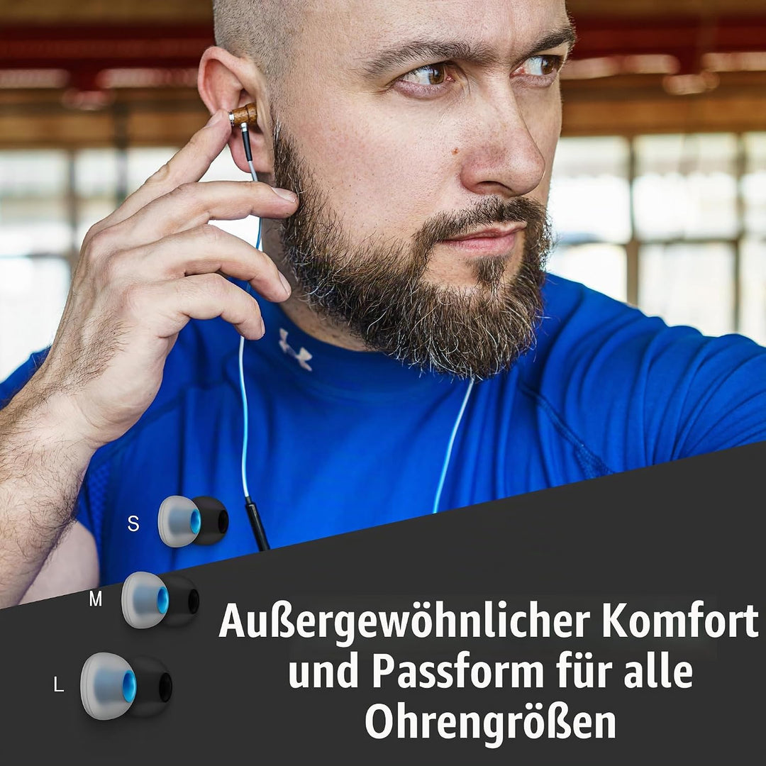 Symphonized® In Ear Kopfhörer mit Kabel und Mikrofon HD, Premium Noise Cancelling kopfhoerer In Ear,