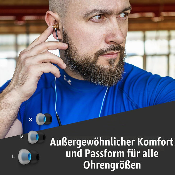 Symphonized® In Ear Kopfhörer mit Kabel und Mikrofon HD, Premium Noise Cancelling kopfhoerer In Ear,