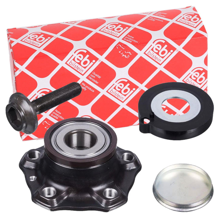 febi bilstein 36650 Radlagersatz mit Radnabe, Antriebswellenschraube und Staubkappe , 1 Stück