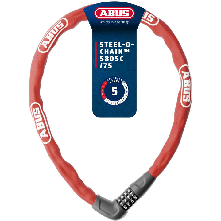 ABUS Kettenschloss Steel-O-Chain 5805C – Zahlenschloss aus 5 mm starken Stahlkette – ABUS-Sicherheit