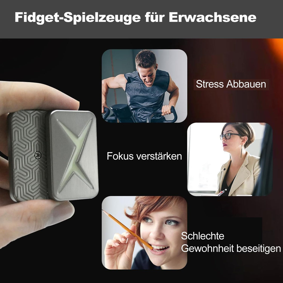 Vitoki Metall-Fidget-Slider für Erwachsene, magnetisches Fidget-Spielzeug mit All-Slide zur Linderun