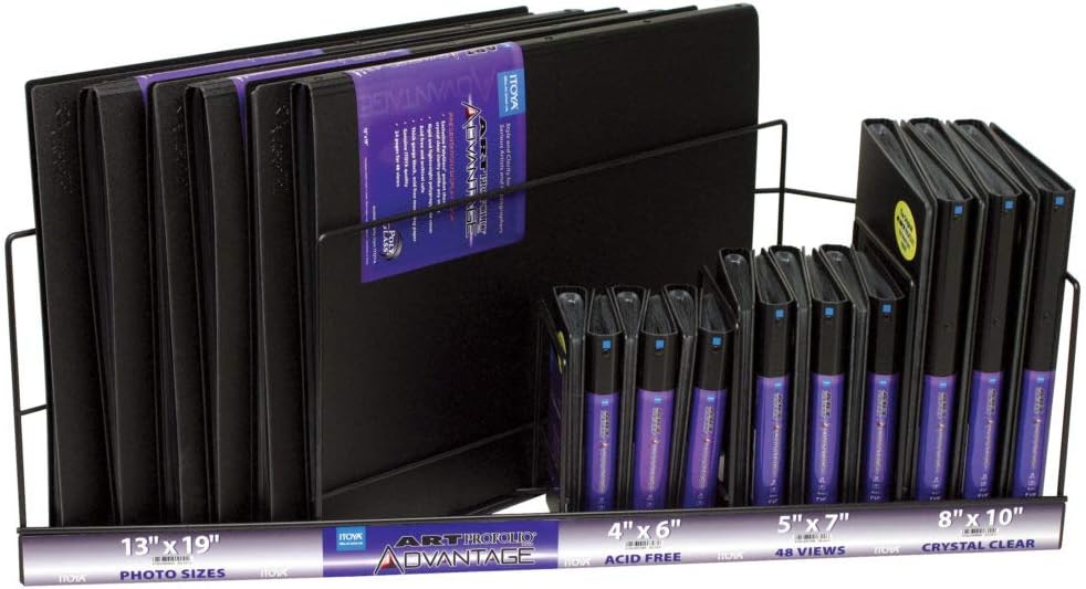 Itoya Art Profolio Advantage Sichtbuch mit 24 Folien, DIN A4 A4 Black, A4 Black