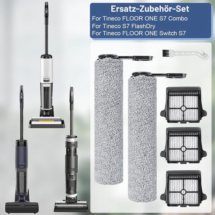 Bürstenrolle Filter Ersatzteile für Tineco FLOOR ONE S7 Combo / S7 FlashDry/Switch S7 Nass Trockensa