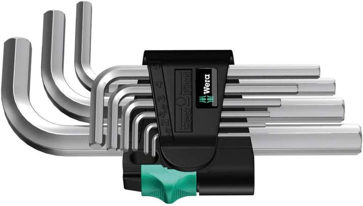 Wera 950 PKL/9 SM N Winkelschlüsselsatz, metrisch, gestellverchromt, 9-teilig, 05022087001 & 950/9 S