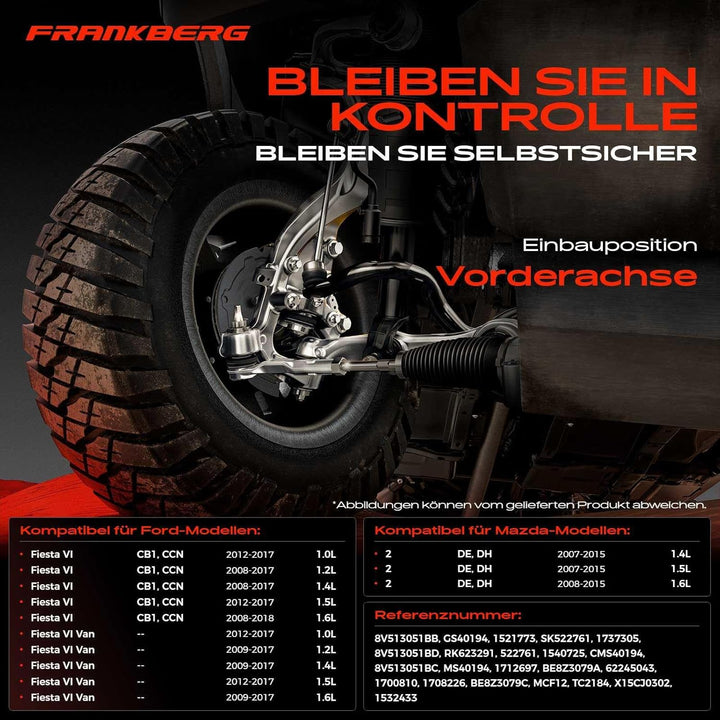 Frankberg Querlenker Radaufhängung Vorne Links Fiesta VI CB1 CCN 2008-2017 Fiesta VI Van 2009-2017 D