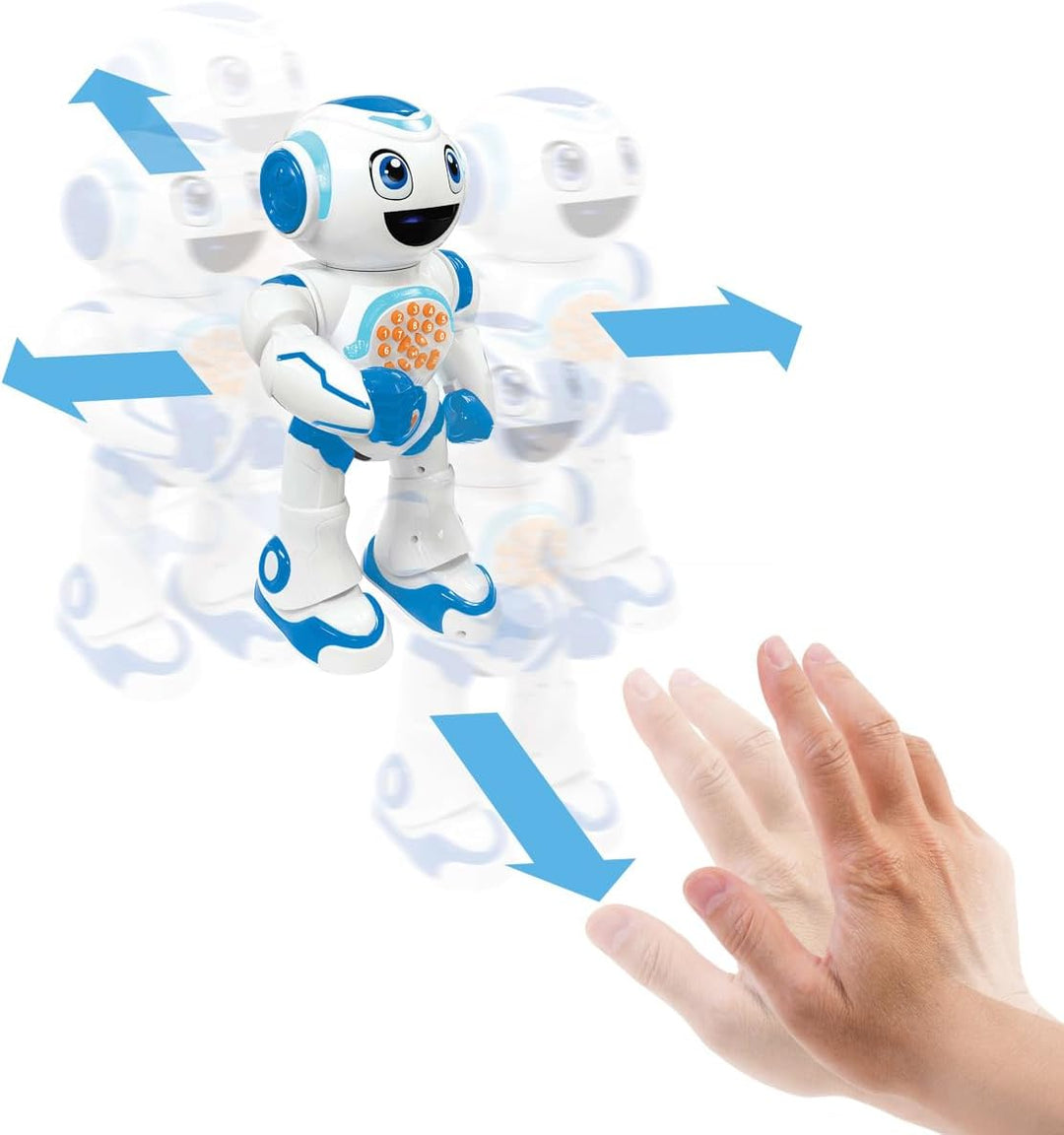 Lexibook Powerman Star ROB85FRLXB Ferngesteuerter Roboter, Sprechen und Gehen, programmierbar, STEM