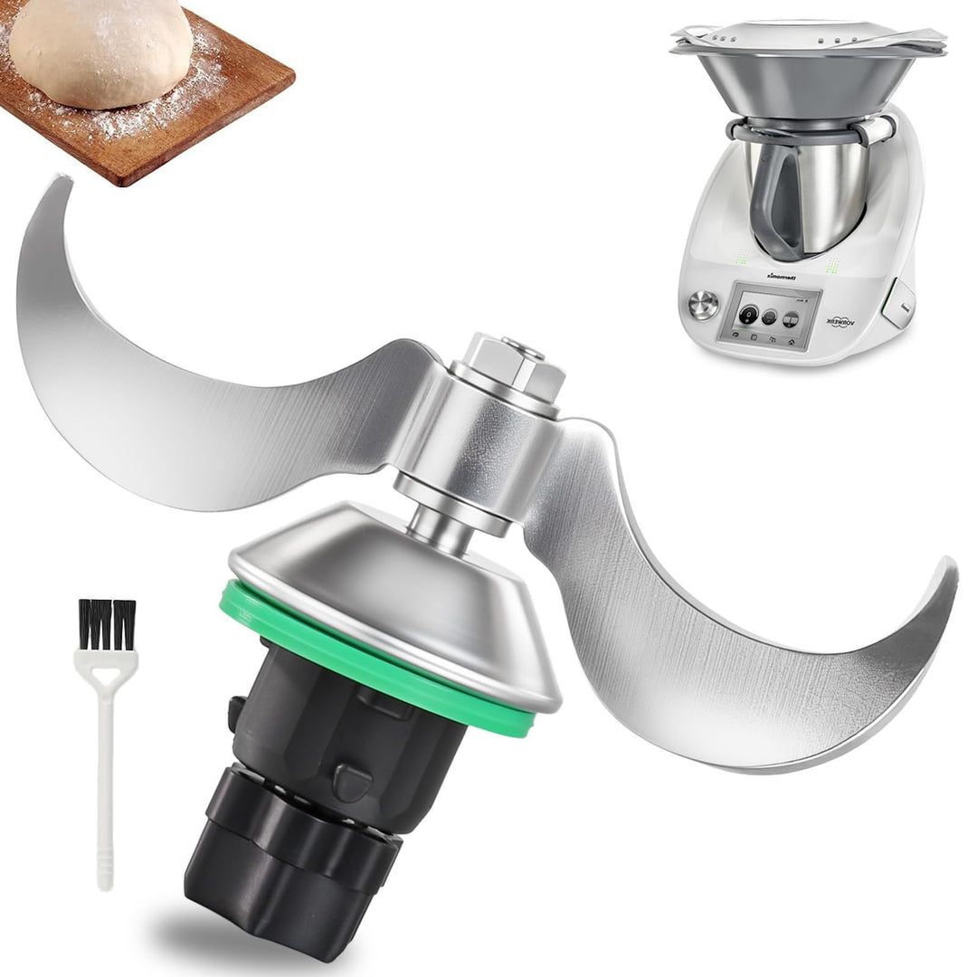 Edelstahl Teigmesser für Vorwerk Thermomix TM6 / TM5, Präzises Mixmesser Ersatzteil, Kein Teigrückst