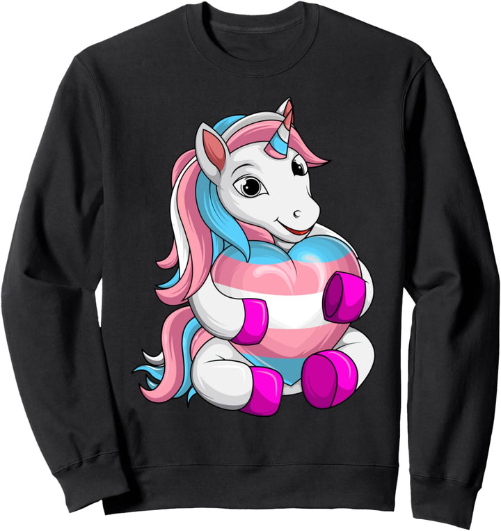 Transgender Pride Einhorn LGBT Trans Flagge Sweatshirt