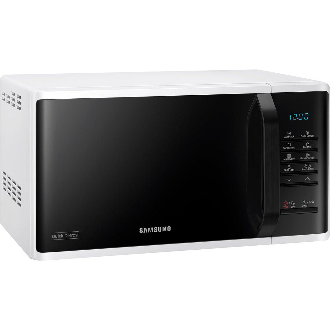 Samsung MS23K3513AW/EG Mikrowelle / 800 W / 23 L Garraum / 48,9 cm Breite / Quick Defrost / 29 Autom