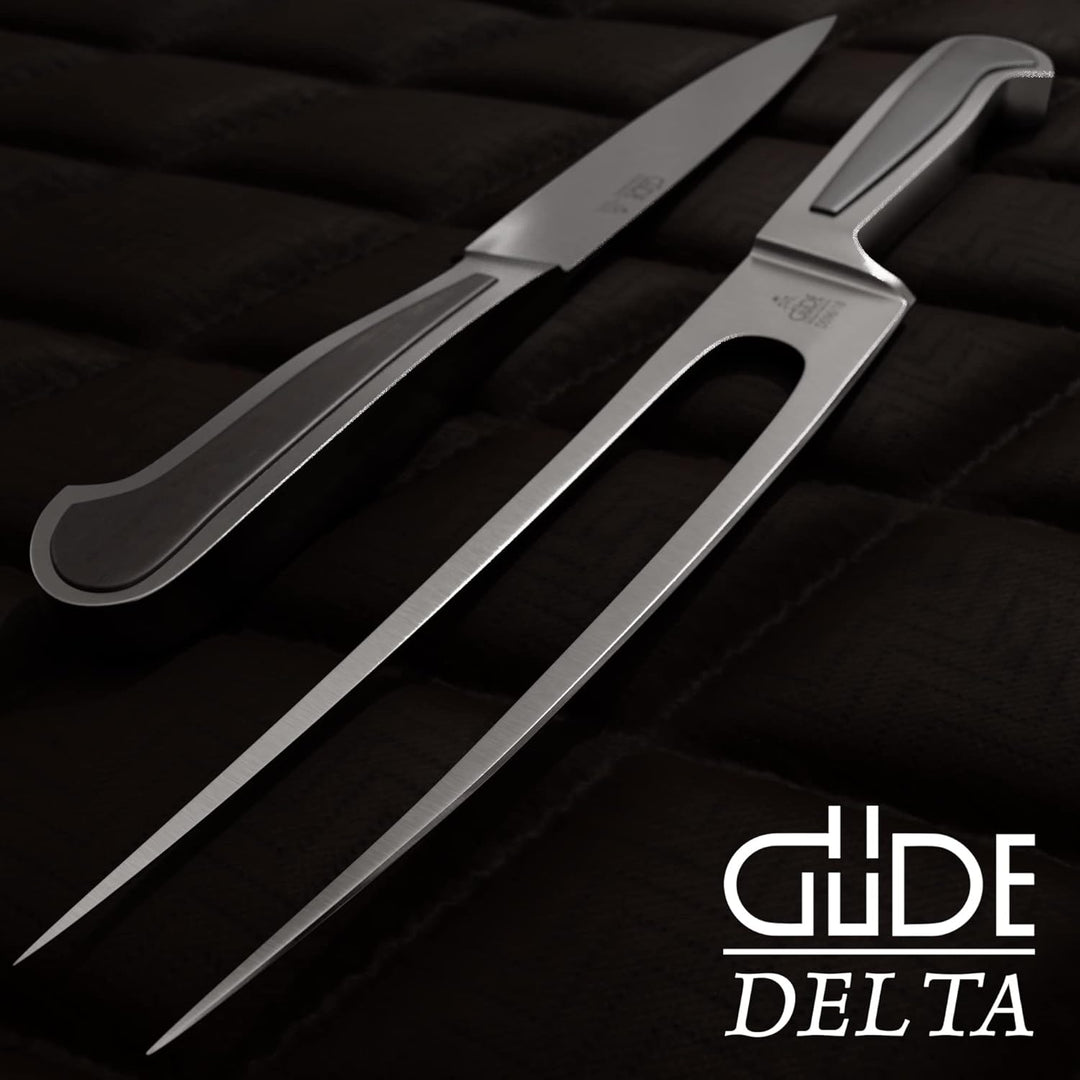 GÜDE Solingen - Fleischgabel geschmiedet, 18 cm, Grenadill, DELTA, Handmade Germany