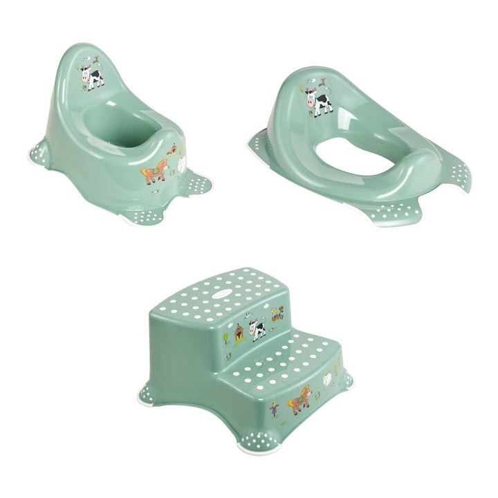 keeeper Funny Farm-Set Babytopf adam + Toilettensitz ewa + Zweistufiger Tritthocker igor, Babytopf a