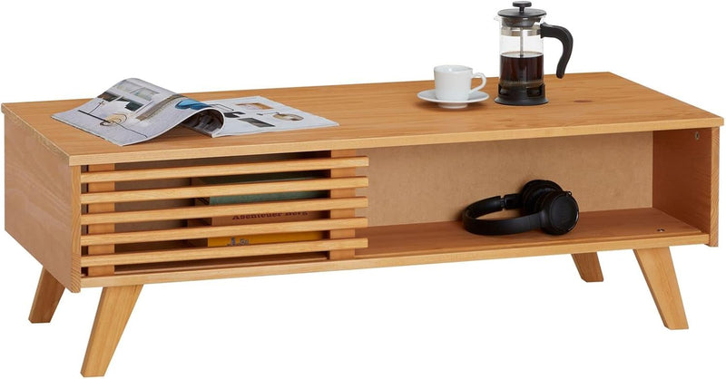 IDIMEX Couchtisch Sean, mit 2 Fächern in braun, eleganter Beistelltisch im skandinavischen Design, p