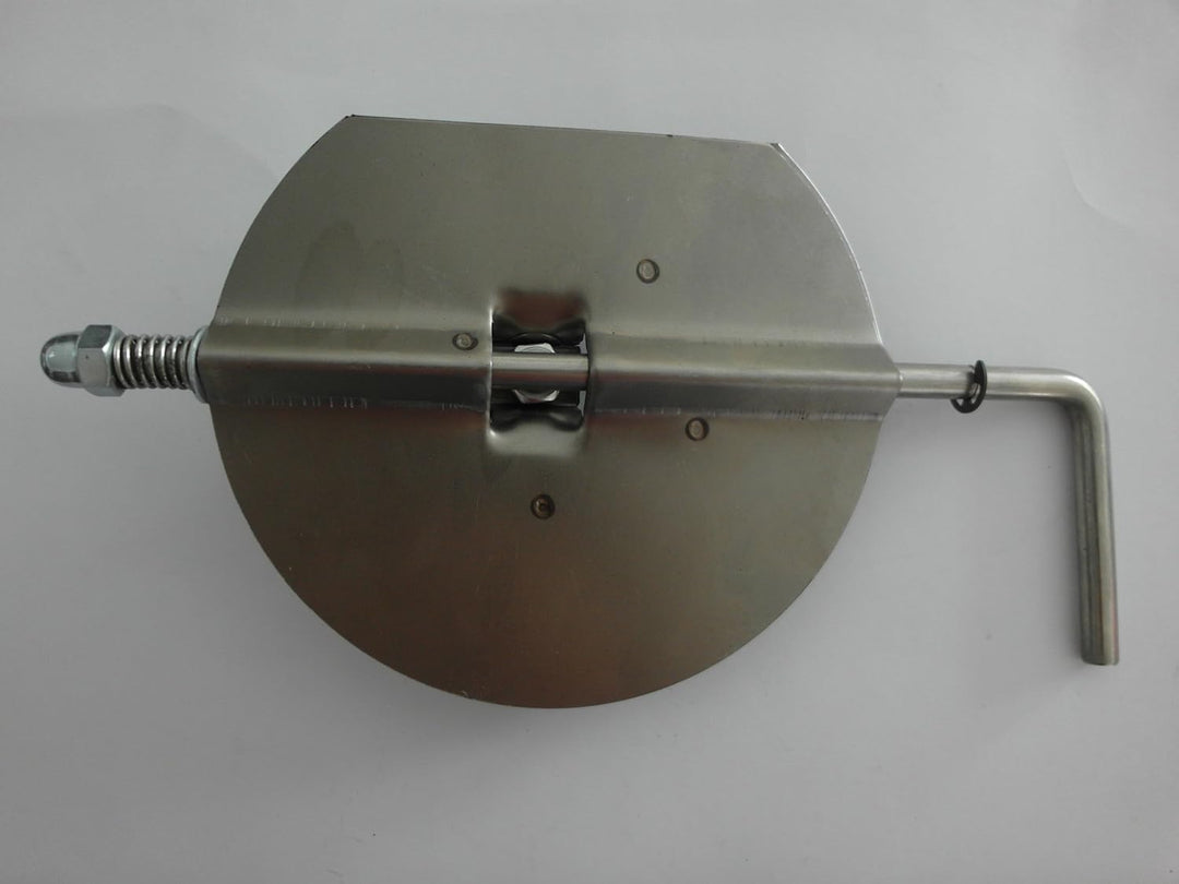 Edelstahl Drosselklappe für 150mm Rauchrohr unlakiert