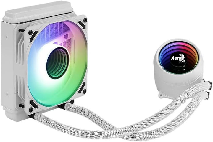 AeroCool MIRAGEL120W, CPU-Flüssigkeitskühlung, 120mm ARGB-Lüfter, TDP 200W, Weiss, MIRAGEL120W