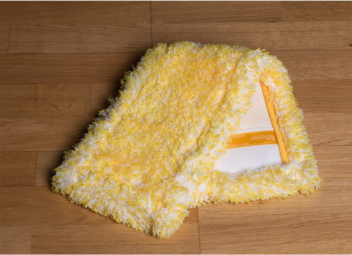 Jemako Bodentuch Wischbezug Bodenwischer, Boden-Faser Gelb 42cm, ideal zum Staubwischen Holzböden, L