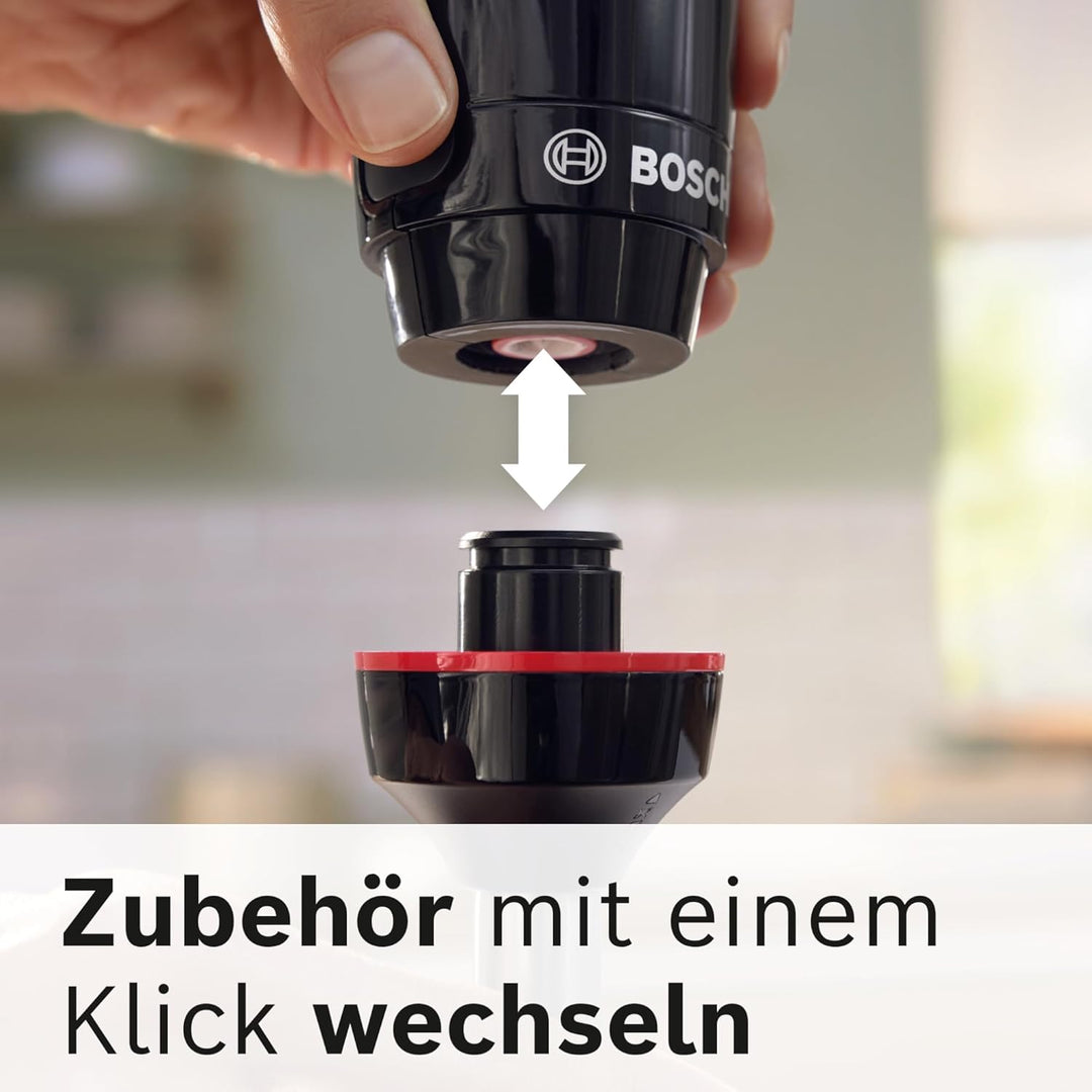 Bosch Stabmixer ErgoMaster Serie 4 MSM4B610, einhändig bedienbar, Edelstahl-Klingen, verschleissfrei