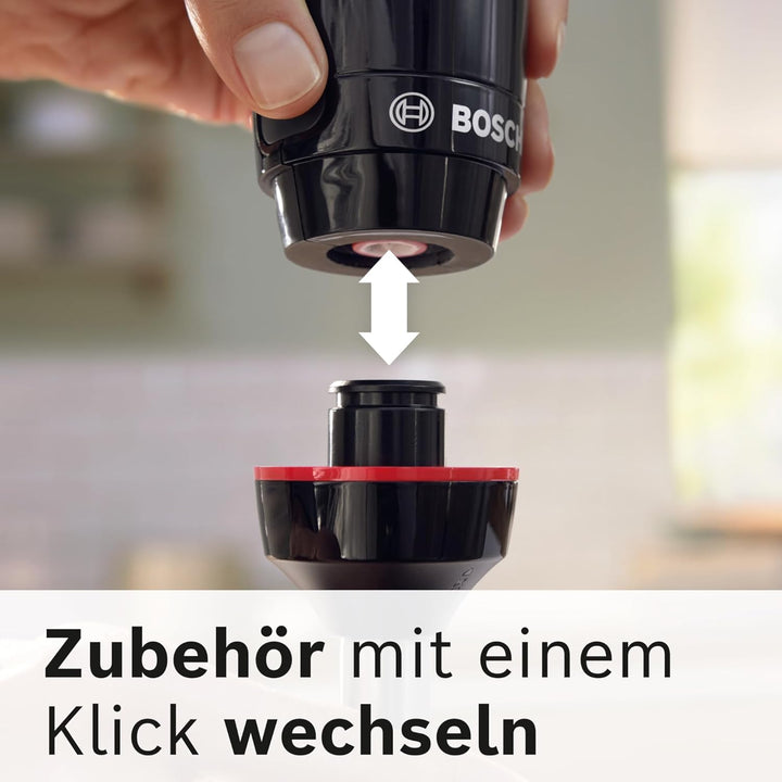 Bosch Stabmixer ErgoMaster Serie 4 MSM4B610, einhändig bedienbar, Edelstahl-Klingen, verschleissfrei