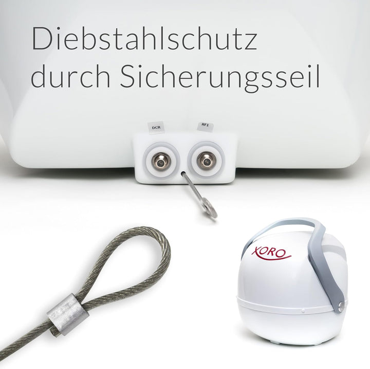 XORO MPA 38 - Vollautomatische Ausrichtung auf den Satelliten per Knopfdruck, Twin LNB, 4 Satelliten