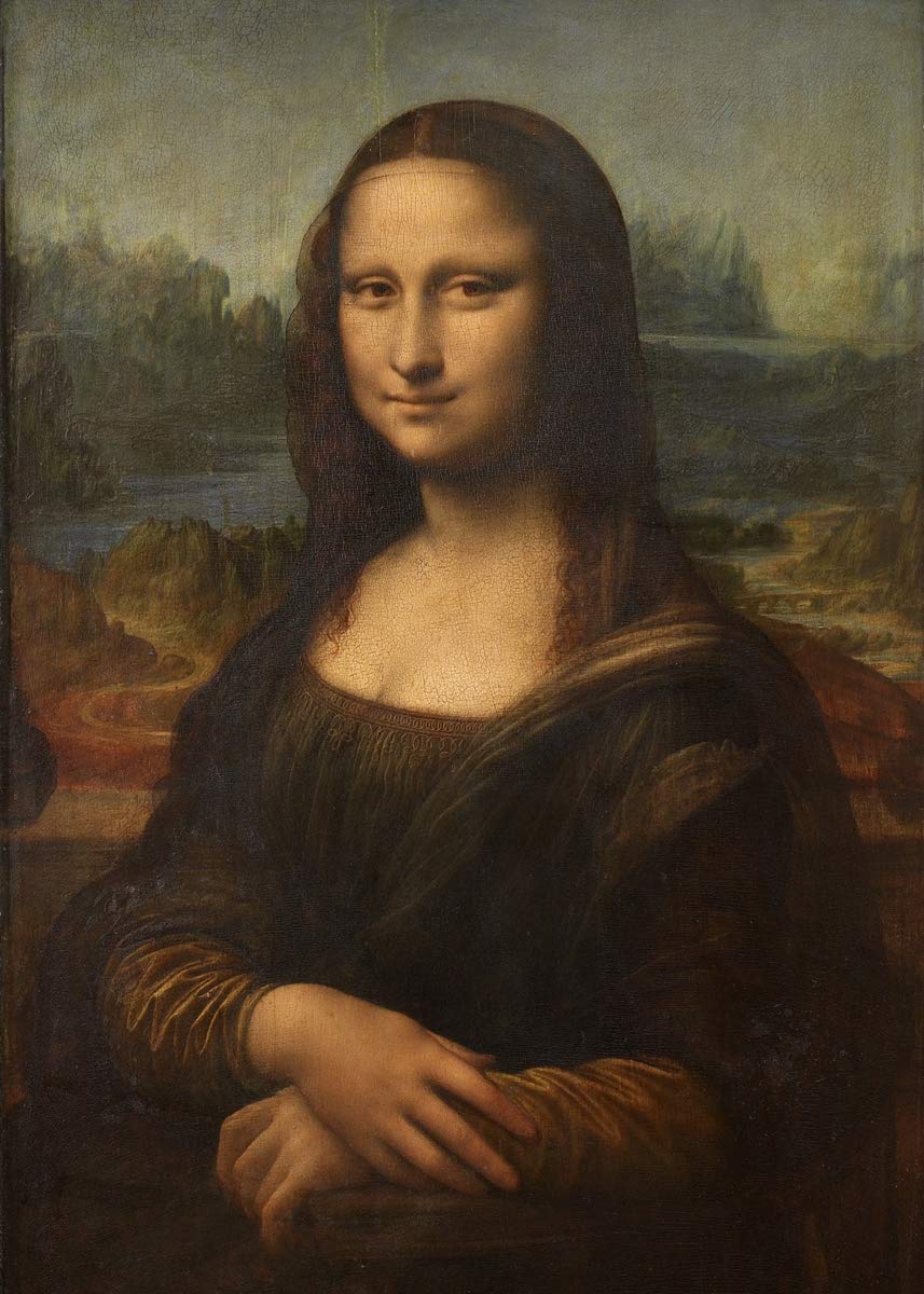Kunstdruck auf Leinwand - Mona Lisa (La Gioconda) cm. 50x70 - Wanddeko, Canvas, cm. 50x70