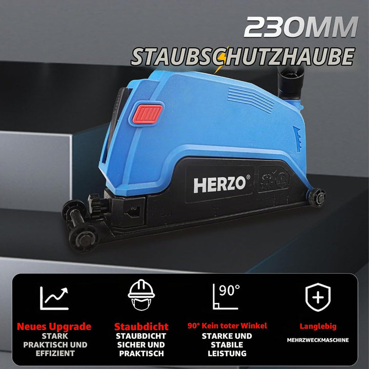HERZO Absaughaube für Winkelschleifer 230mm mit Diamanttrennscheibe 230x22,2 mm Standard 230mm Absau