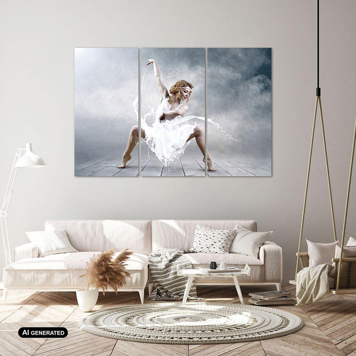 ARTTOR Bilder auf Leinwand Frau Tänzerin Ballett Leinwandbild 70x50cm Wandbilder Dekoration Wohnzimm