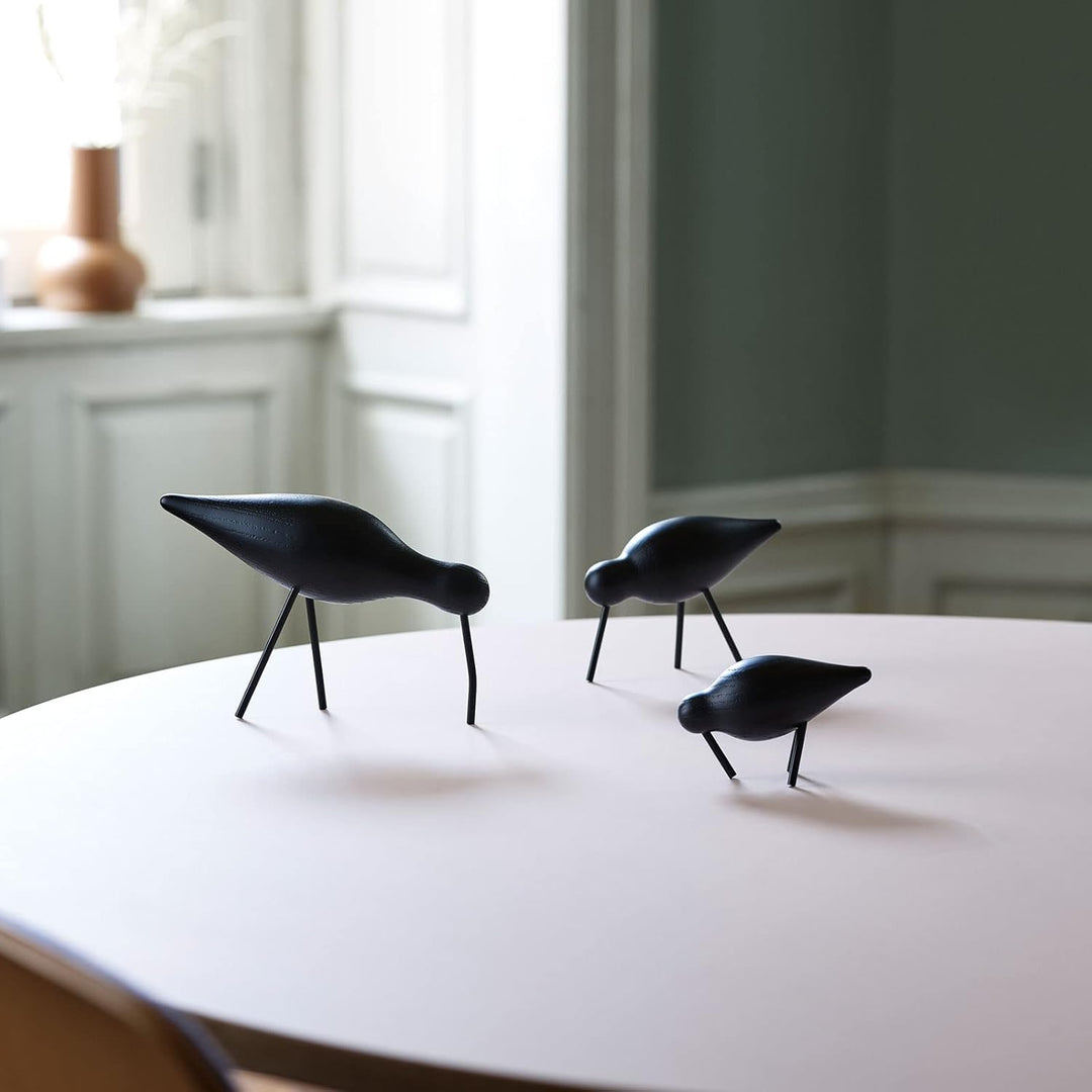 Normann Copenhagen Deko-Vogel, Holz, Schwarz, 15 x 5.5 x 11 cm Schwarz 15 x 5.5 x 11 cm, Schwarz 15