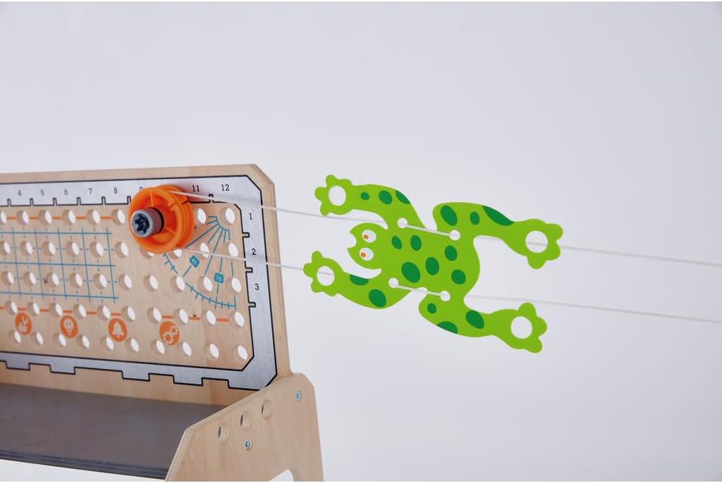 Hape Junior Inventor Tüftler-Arbeitstisch Experimentierset, Mint-Spielzeug, ab 4 Jahre 36 x 24,5 x 4