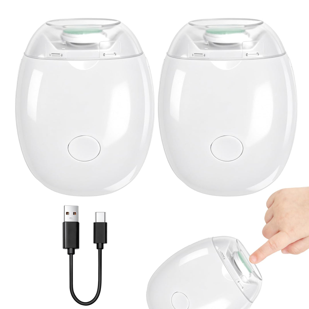 2 Stück Universeller Elektrischer Nagelknipser & Nagelfeile, Automatische Wiederaufladbare Nagelpfle