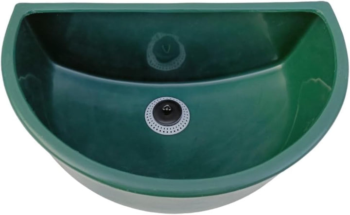 Varile Premium-Set Waschbecken Grün aus Kunststoff für Garten & Keller inkl. Abflusssieb-Haarsieb au
