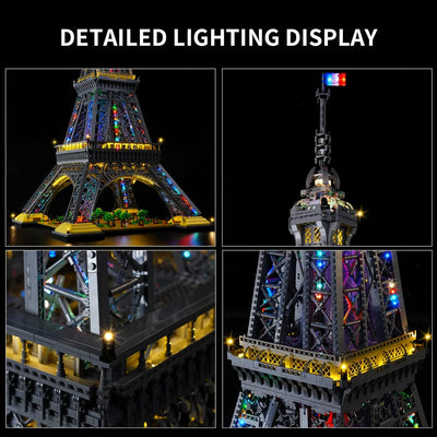 cooldac LED Licht-Kit für Lego 10307 The Eiffel Tower Building Set, Led Beleuchtungs Set Kompatibel