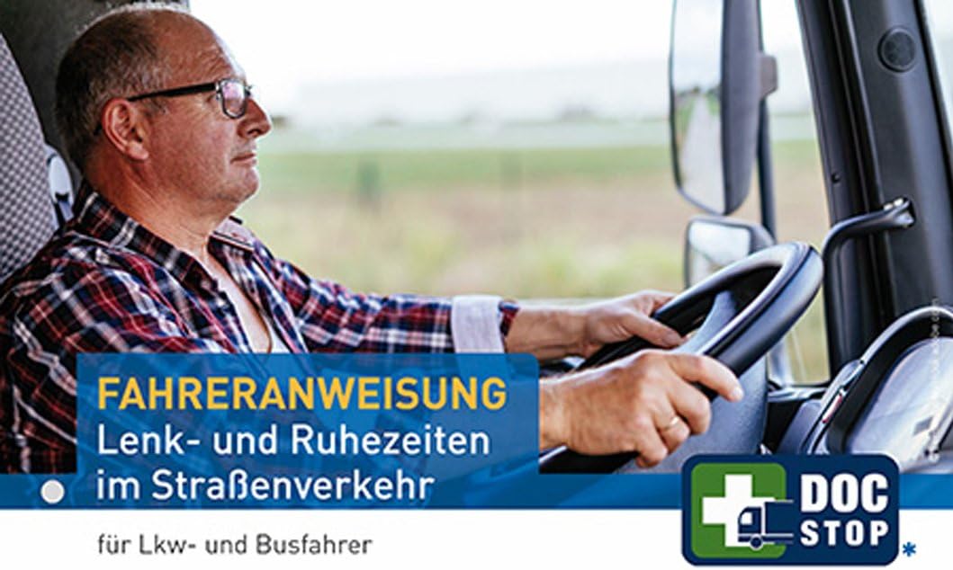 10er Pack Fahreranweisungen Lenk- und Ruhezeiten Anweisung Anordnung Verhaltensregeln LKW