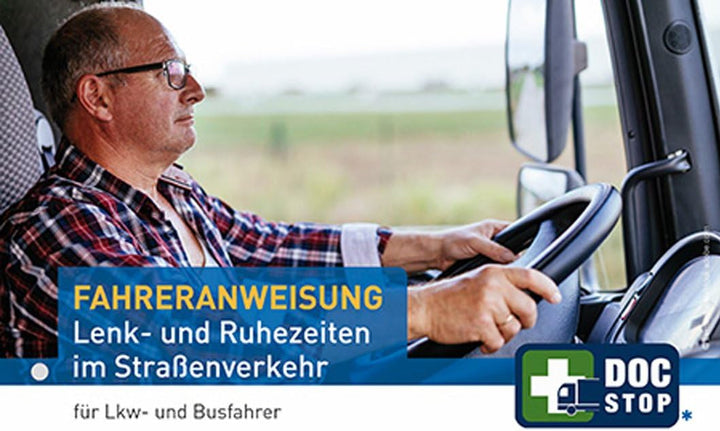 10er Pack Fahreranweisungen Lenk- und Ruhezeiten Anweisung Anordnung Verhaltensregeln LKW