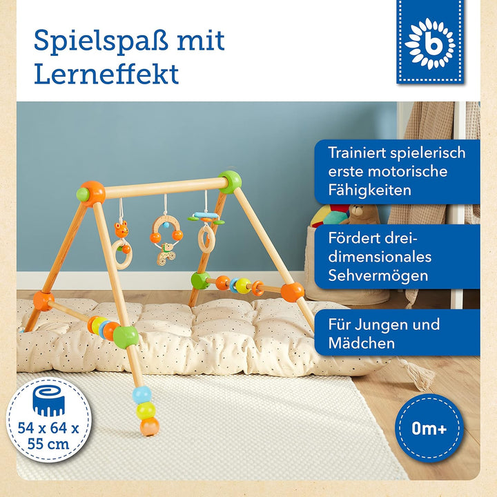 Bieco Spieltrapez höhenverstellbar | Spielbogen Baby Holz | Spielebogen Holz Baby | Spieltrapez Holz