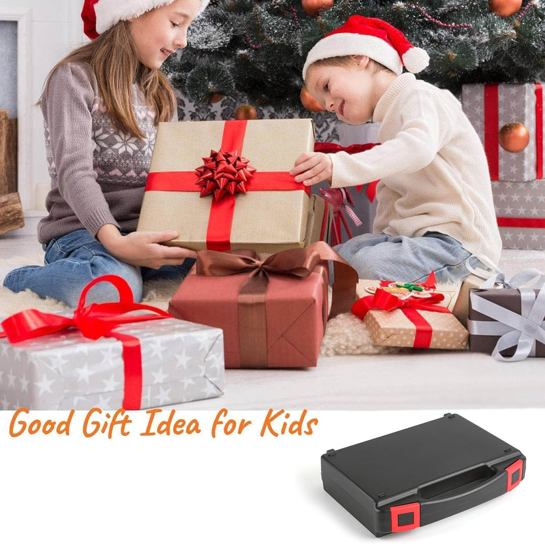 Kinder Werkzeug Set, Kinderwerkzeug mit Echte Handwerkzeuge, Anfänger Lernen Bauwerkzeug Spielzeug H