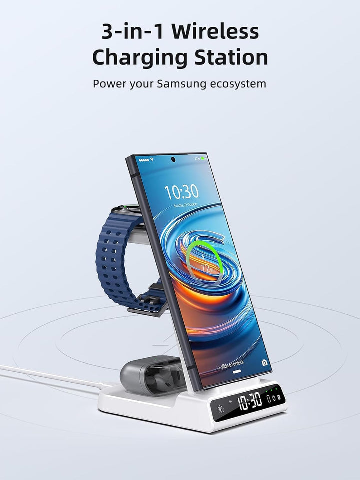Wireless Charger für Samsung Ladestation für Galaxy S25 Ultra, Induktive Ladestation für Samsung Gal