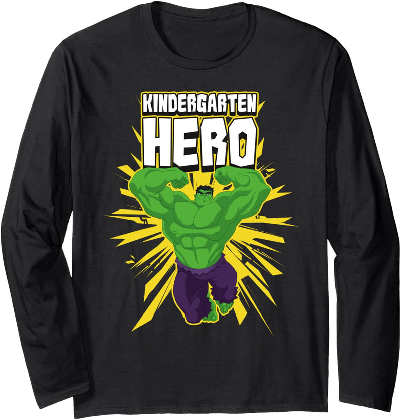 Marvel The Incredible Hulk Kindergarten Hero School Text Langarmshirt