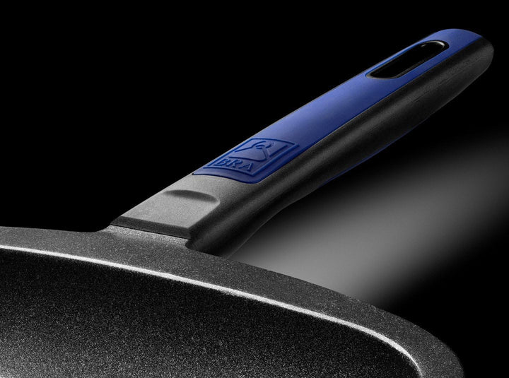 BRA Advanced | Grill mit Streifen, 28 cm, Aluminiumguss mit Antihaftbeschichtung, PFOA-frei, verstär