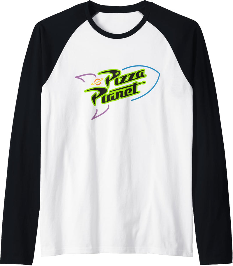 Disney Pixar Toy Story Pizza Planet Rocket Ship Neon Raglan