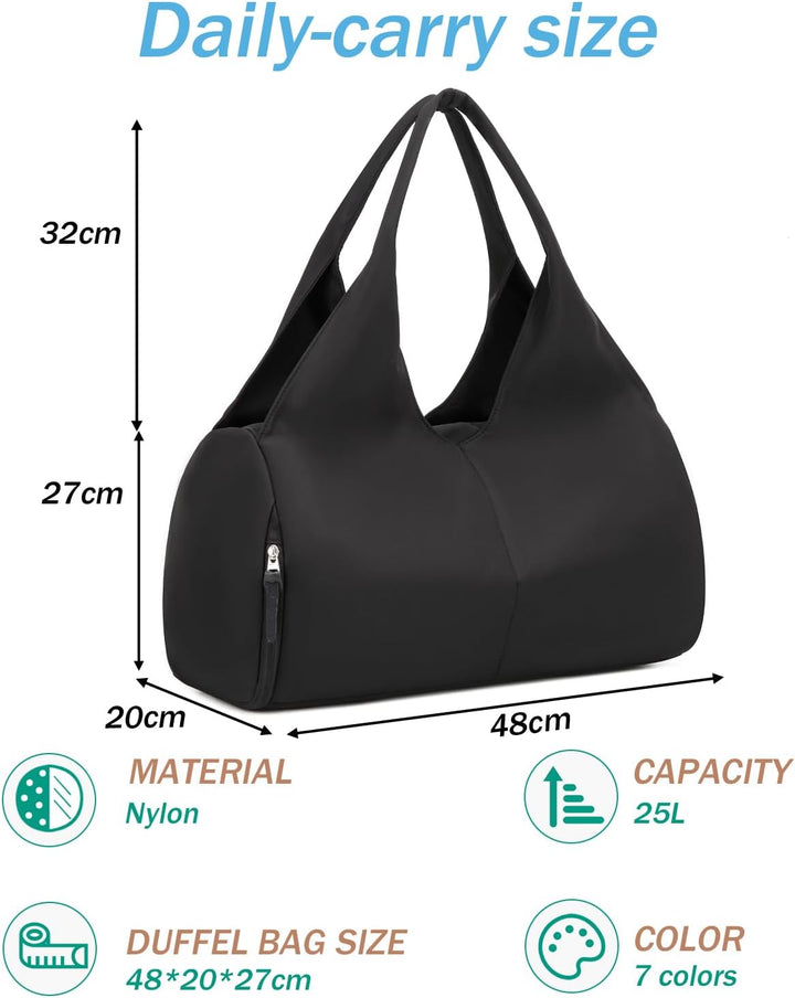 Sporttasche Damen Reisetasche Handgepäck mit Schuhfach & Nassfach Trainingstasche kleine Gym Tasche