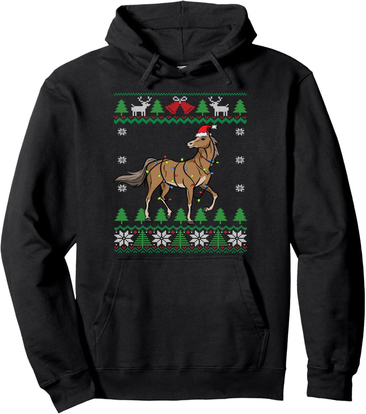 Pferde-Weihnachtsmann | Reiterliche Weihnachten Pullover Hoodie