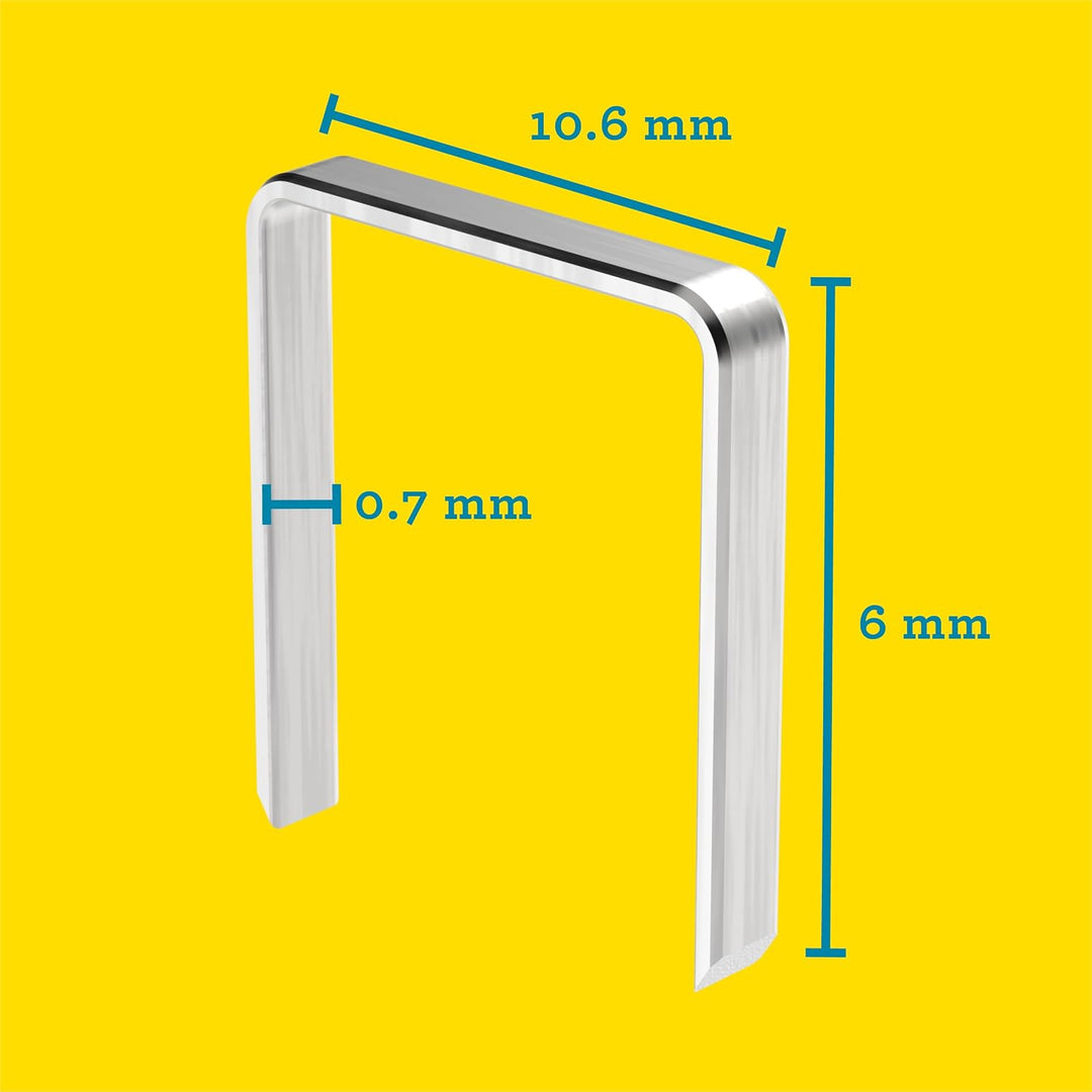 Rapid Tackerklammern Edelstahl Typ 13, 6mm Klammern V2A, 2.500 Stk., Feindrahtklammern für Holz und
