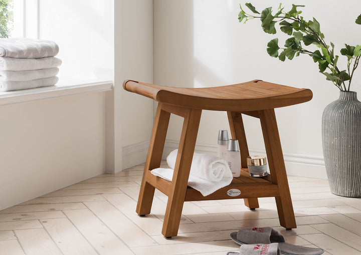 Destiny SPA & Living Badezimmerhocker Japan mit Zwischenboden Hocker Teak Japan