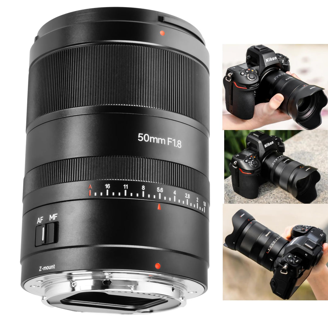 7artisans AF 50mm F1.8 STM-Objektiv, Vollformat, grosse Blende, für spiegellose Kameras mit NZ-Mount