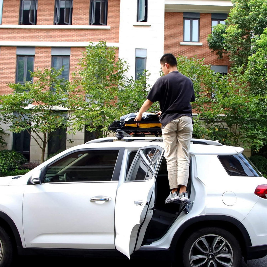 PHATRIP Auto Türstufe Klappbare Autotür Pedal Klappleiter für Autos Unkompliziert aufs Dach Zu Komme