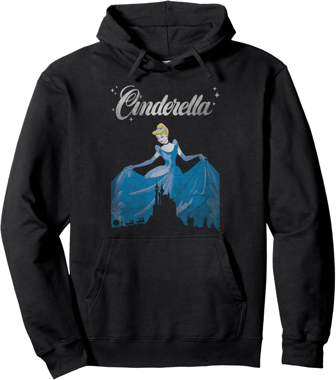 Disney Cinderella Vintage Castle Silhouette Pullover Hoodie